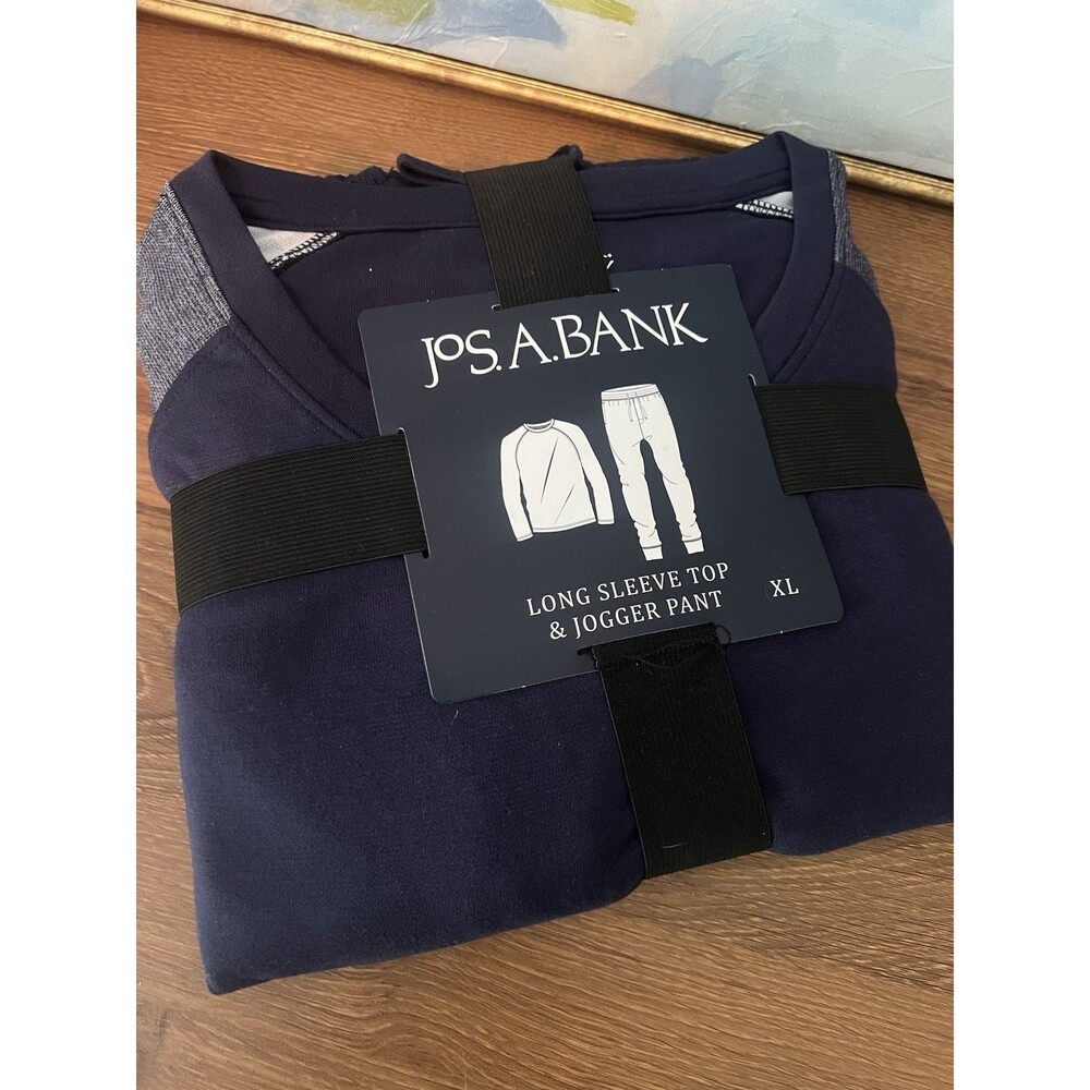⭐️BRAND NEW Jos A Bank Pajama PJ Loungewear Set Navy Blue Comfort Soft Comfy